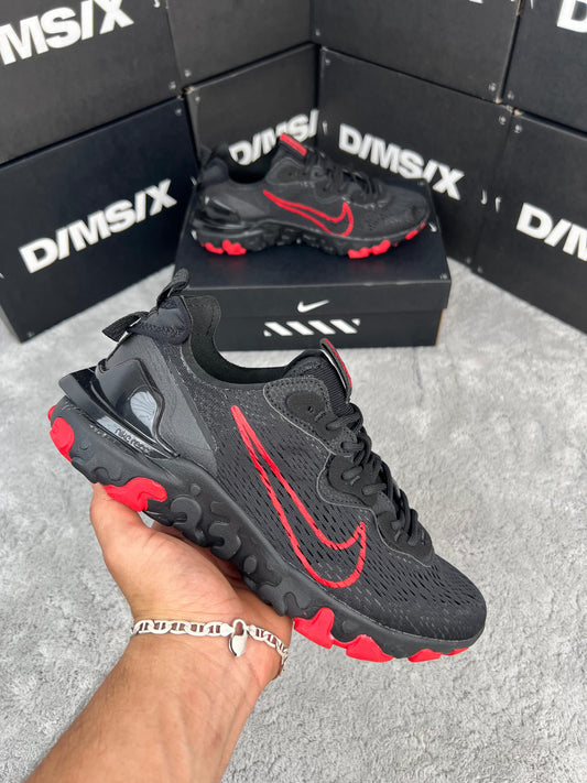 Nike react vision negras logo rojo