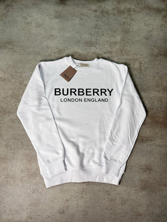 Sudadera BURBERRY blanco logo negro