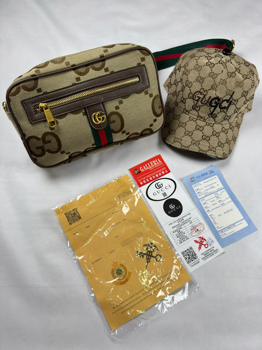 Pack Bolso de mano + gorra gucci