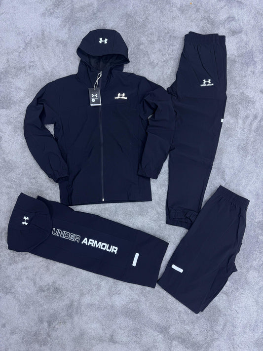 Chandal under armour negro logo blanco