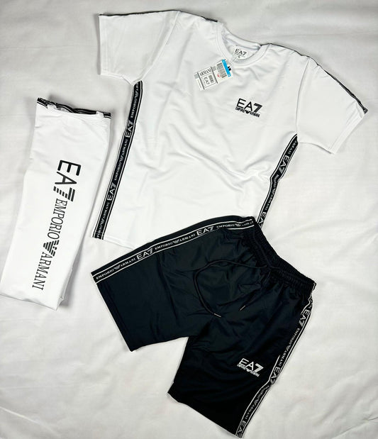 Conjunto armani blanco logo negro