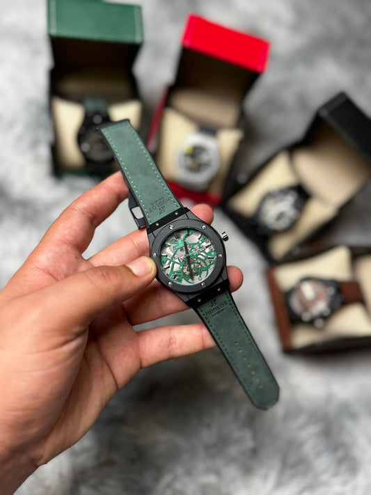 RELOJ HUBLOT negro y verde