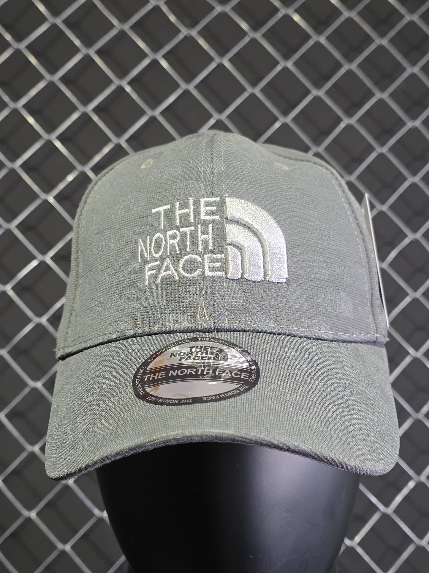 Gorra North Face gris claro logo blanco