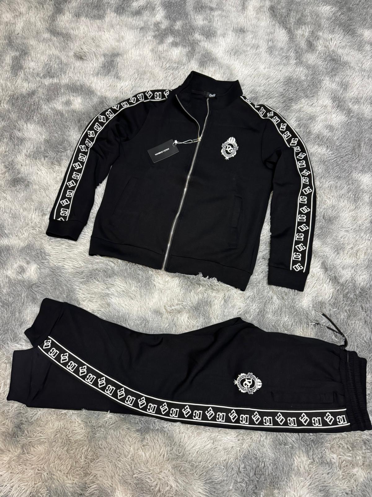 Chandal D&G negro logo blanco detalles laterales