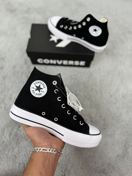 Converse all star negra tela