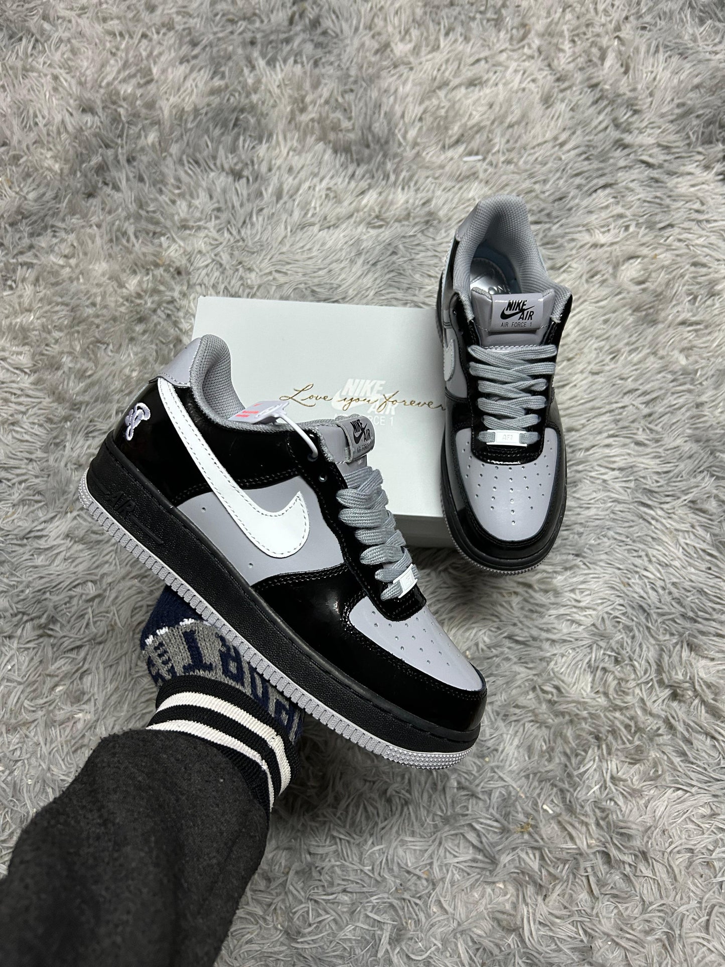 Air Force 1 Low Syna Central Cee Black White Smoke Grey