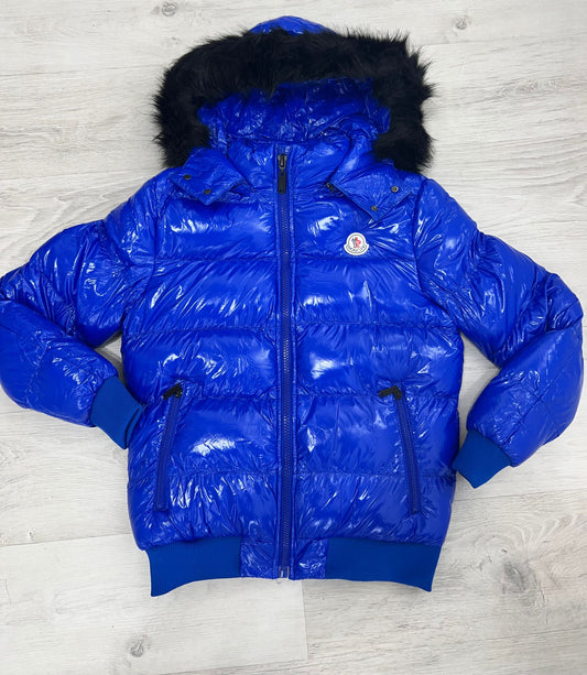 Chaqueta MONCLER azul con gorro