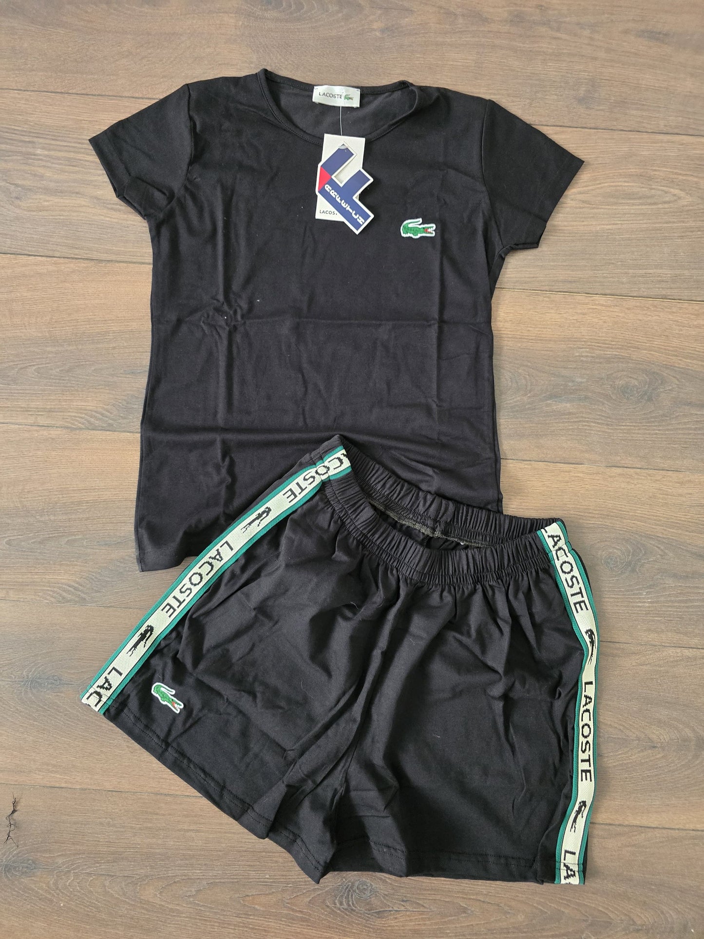 Conjunto verano lacoste negro chica