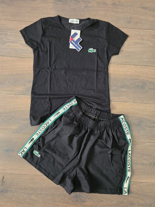 Conjunto verano lacoste negro chica