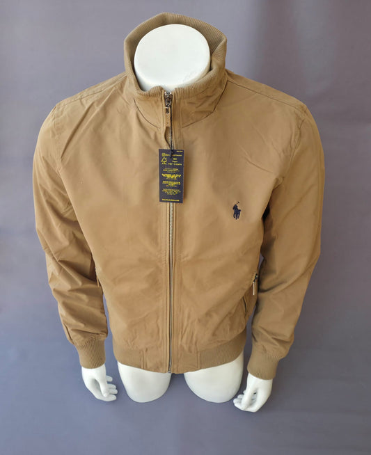 Chaqueta Ralph Lauren beige logo negro