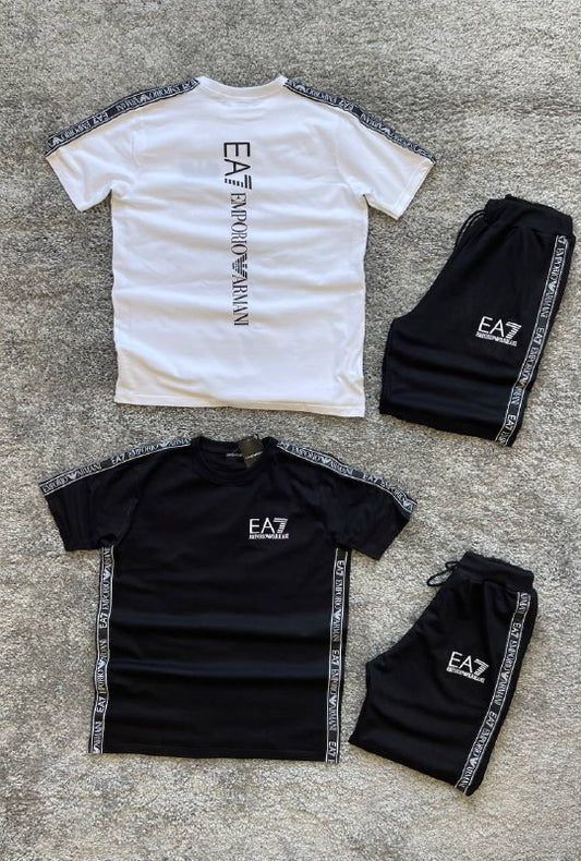 Conjunto verano armani blanco logo negro