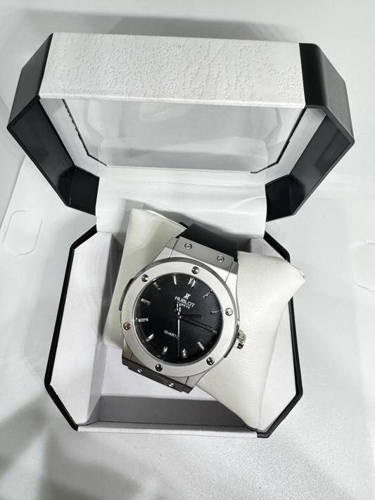 RELOJ HUBLOT NEGRO Y GRIS