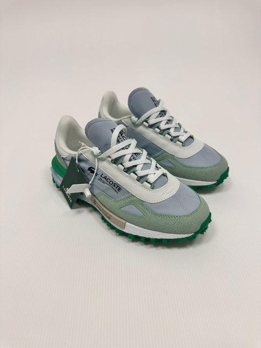 Zapatillas Lacoste gris y verdes logo negro