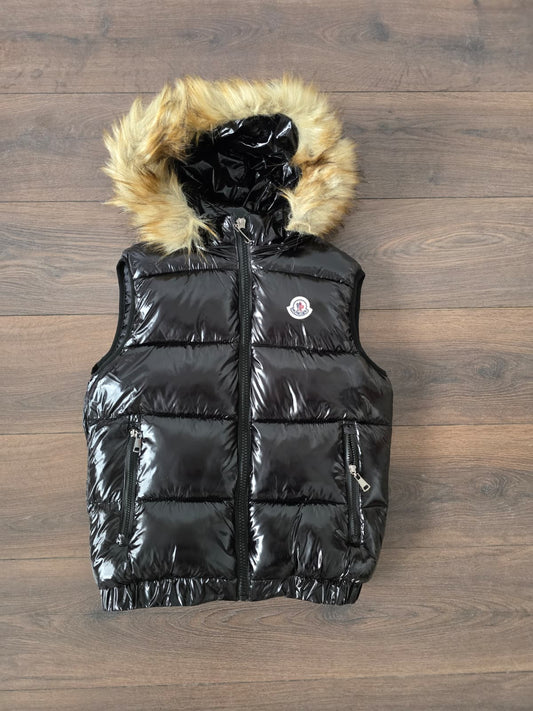 Chaleco moncler pelo negro