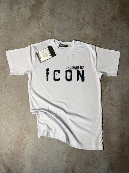 Camiseta ICON blanco logo negro