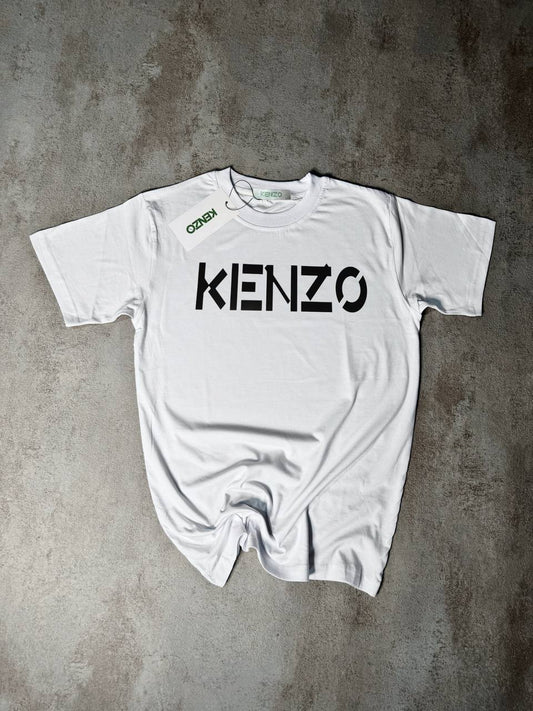 Camiseta Kenzo blanco logo negro
