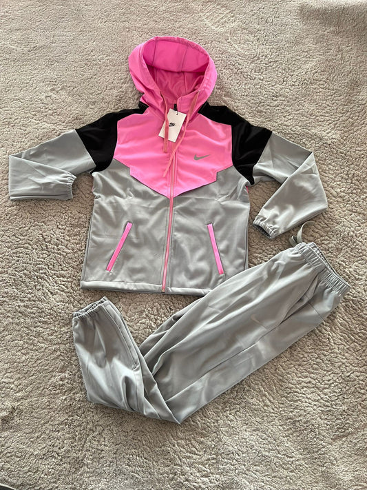 Chandal nike Miller rosa logo gris