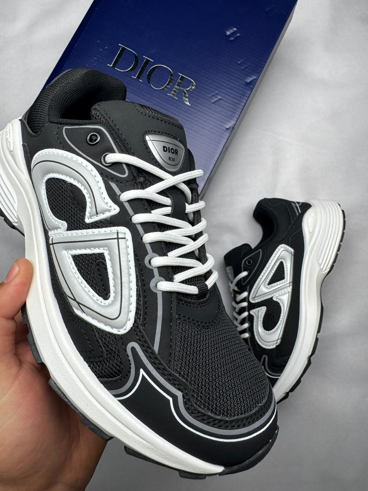 Dior b30 negras y gris detalles blancos