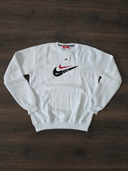Sudadera nike blanca 2 logos