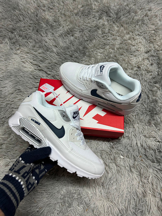 AIR MAX 90 BLANCO LOGO AZUL MARINO