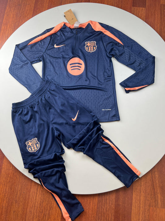 Chandal barcelona azul marino y naranja