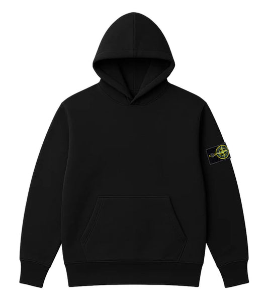 Sudadera STONE ISLAND negro logo negro en lateral
