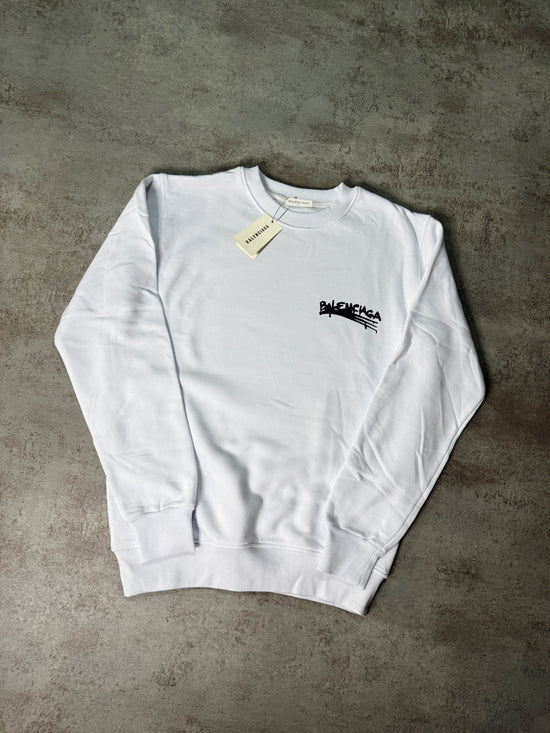 Sudadera BALENCIAGA blanco logo negro