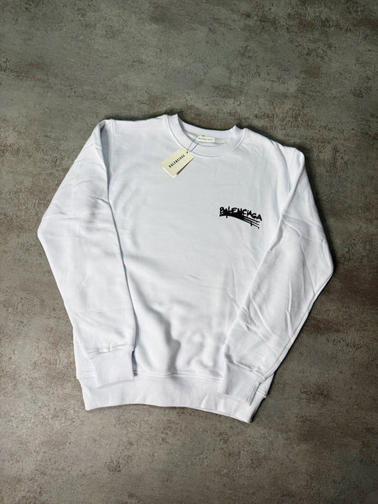 Sudadera BALENCIAGA blanco logo negro