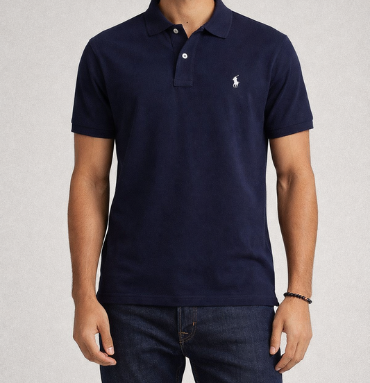 Polo ralph lauren azul marino logo blanco