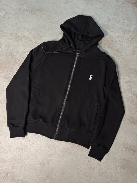 Sudadera RALPH LAUREN negro logo blanco con capucha y cremallera