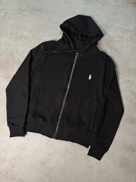 Sudadera RALPH LAUREN negro logo blanco con capucha y cremallera