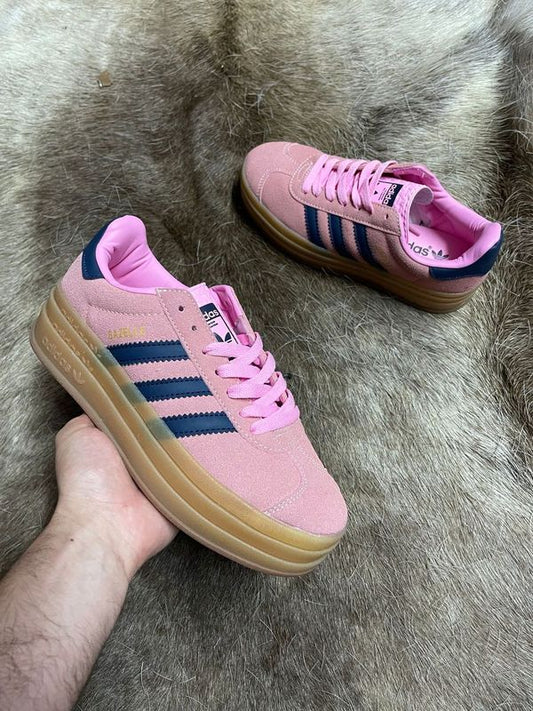 Adidas gazelle rosas triple plataforma