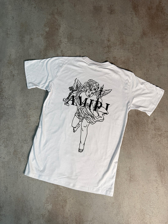 Camiseta amiri blanca letras negras angel