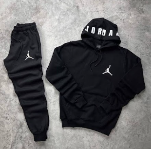 Chándal negro Jordan logo blanco