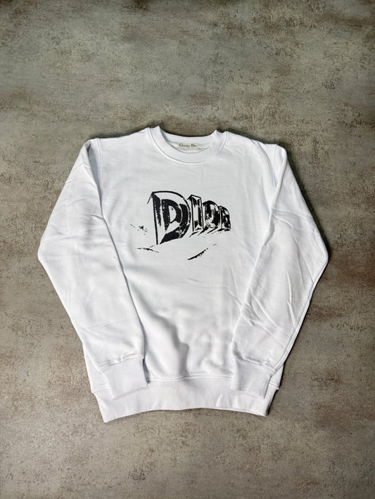 Sudadera DIOR blanca logo letras negras