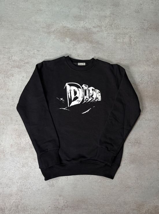 Sudadera DIOR negro logo letras blanco