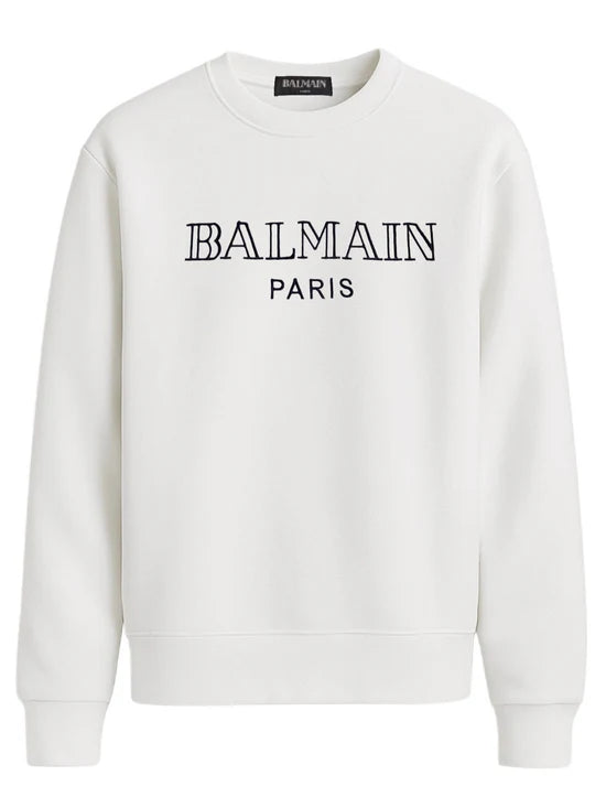 Sudadera BALMAIN blanco logo negro