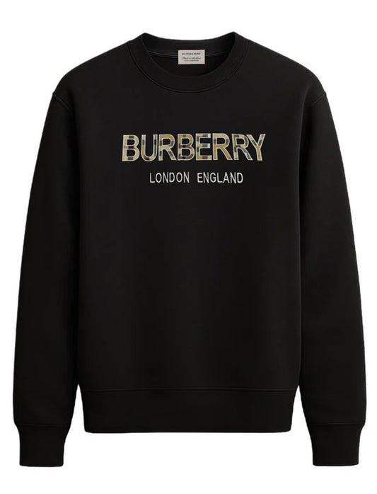 Sudadera BURBERRY negra logo tricolor
