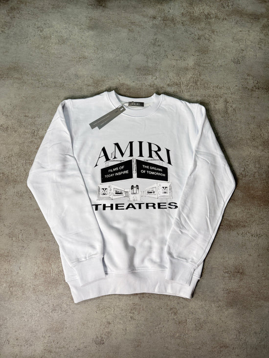 Sudadera AMIRI blanco logo negro teatro