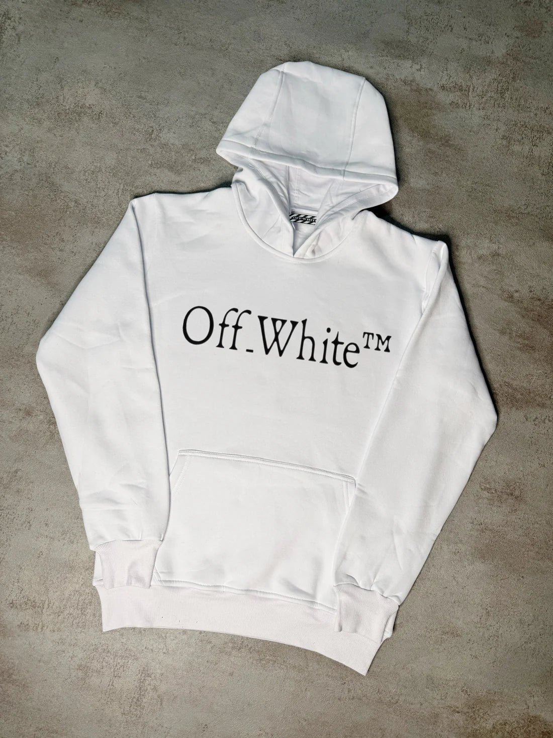 Sudadera OFF WHITE blanca logo negro tm