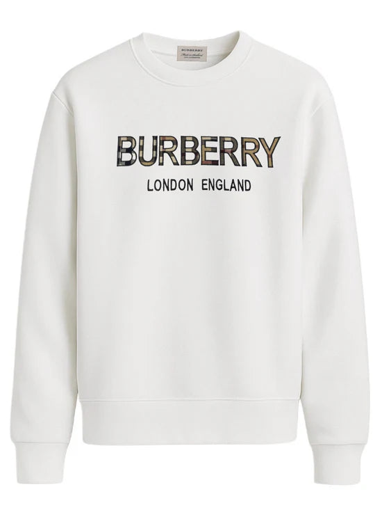 Sudadera BURBERRY blanco logo tricolor