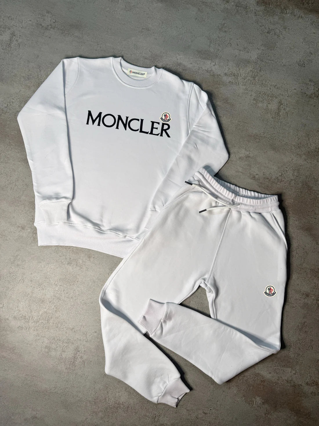 Chandal MONCLER blanco logo negro