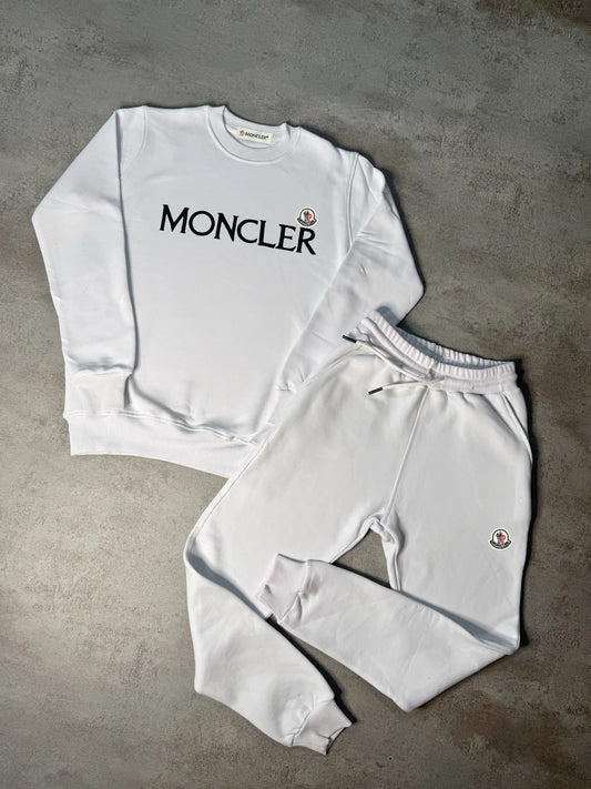 Chandal MONCLER blanco logo negro