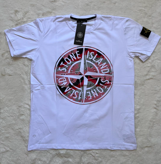 Camiseta stone island logo tricolor