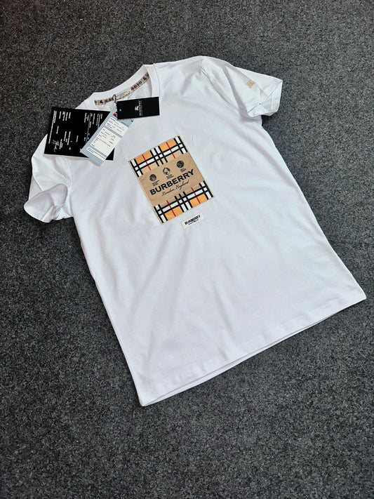 Camiseta BURBERRY blanco logo marron