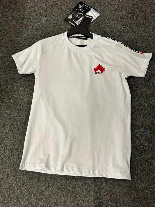 Camiseta DSQUARED2 blanca logo rojo