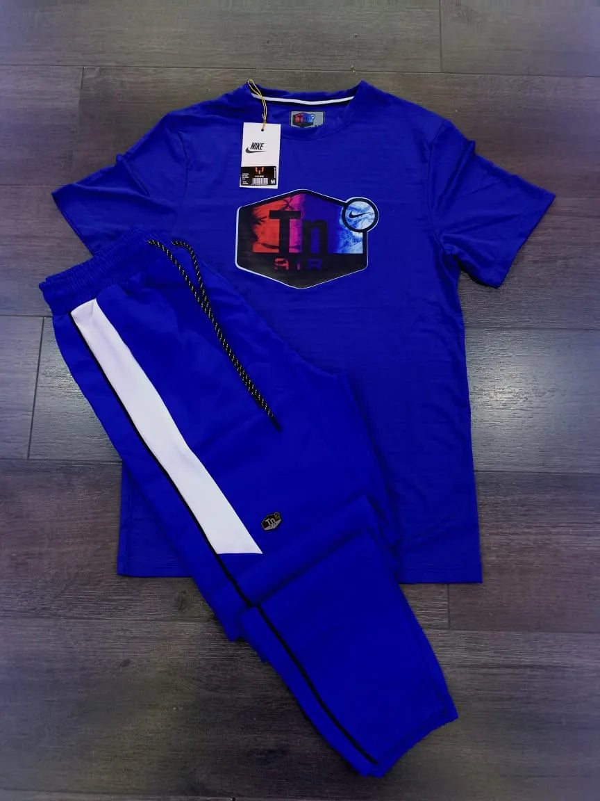 Conjunto NIKE TN azul negro rosa y azul