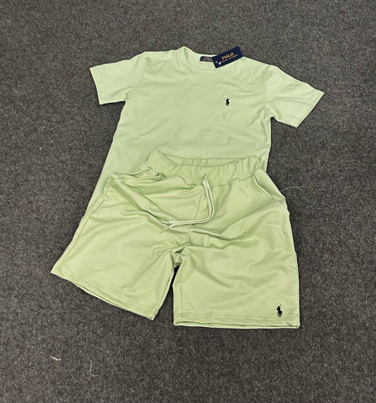 Conjunto de ralph lauren camiseta verde bañador verde