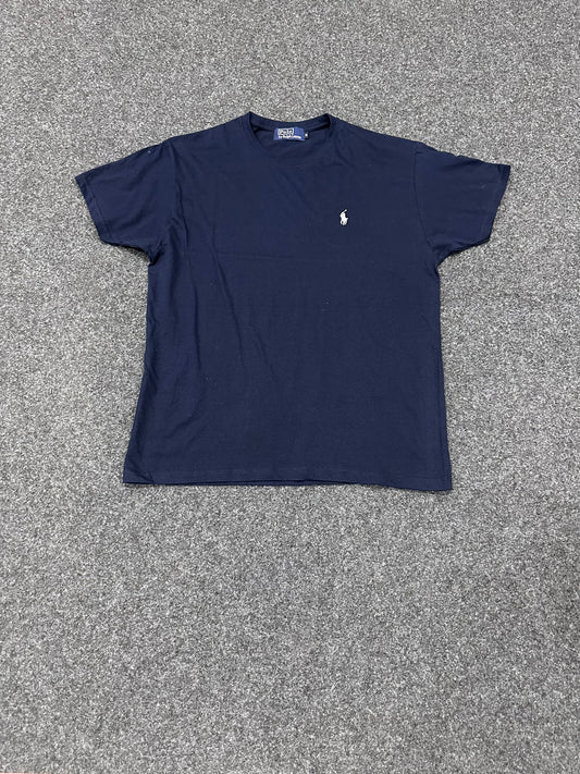 Camiseta ralph lauren azul marino logo blanco