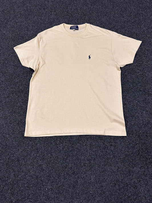 Camiseta ralph lauren crema marino logo negro